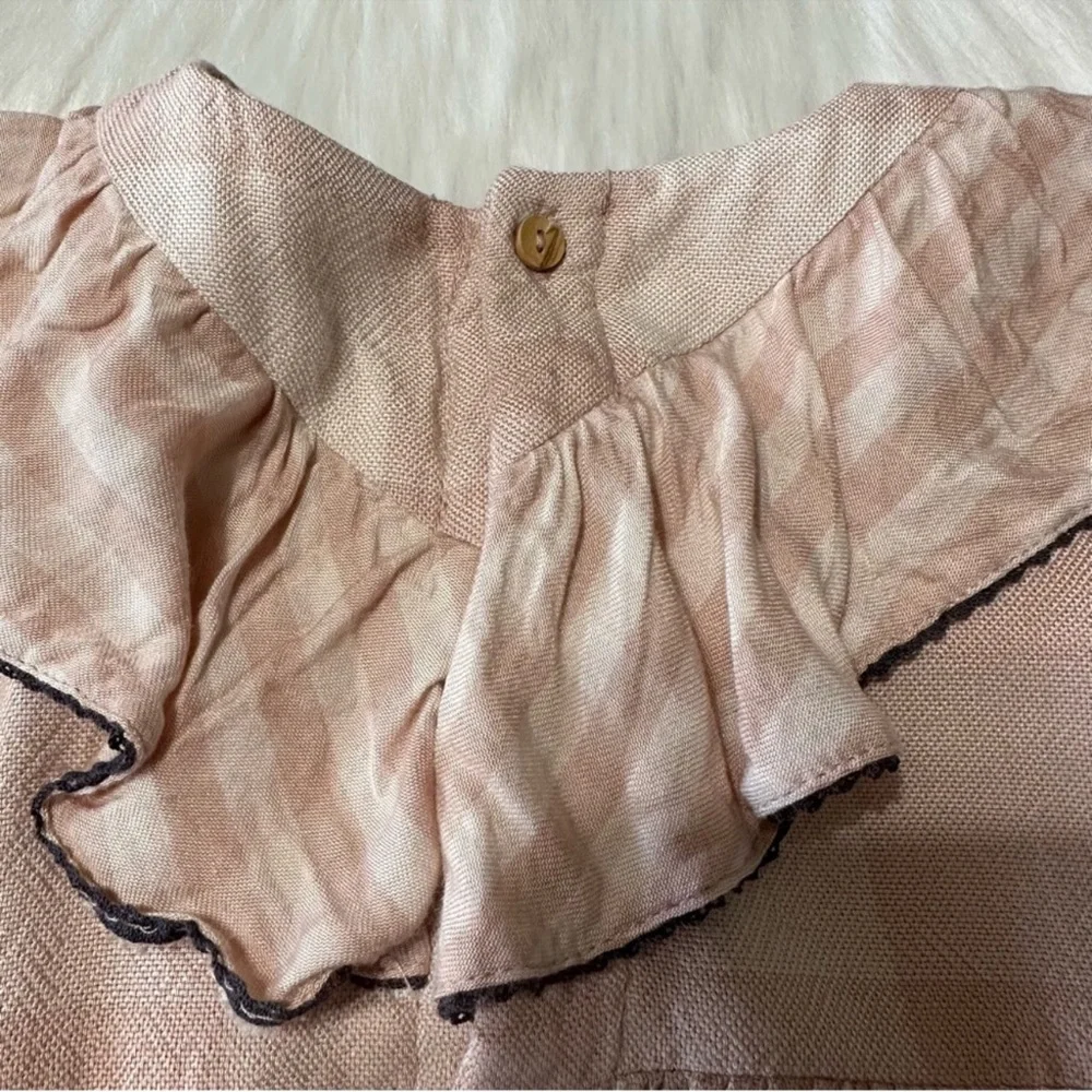 Zara Pink Plaid Ruffle‎ Dress